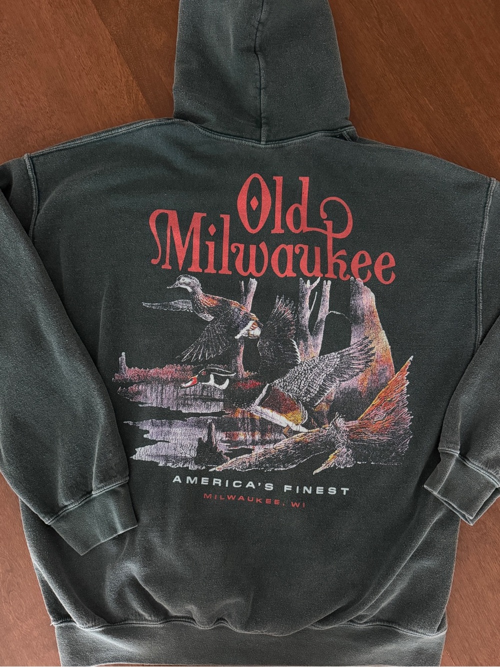 Urban Outfitters Old Milwaukee Dark Green Hoodie | Size L